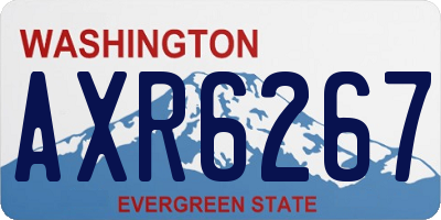 WA license plate AXR6267
