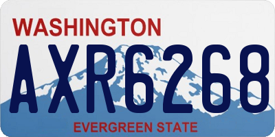 WA license plate AXR6268