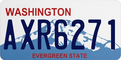 WA license plate AXR6271