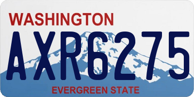 WA license plate AXR6275