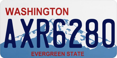 WA license plate AXR6280