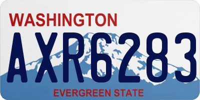 WA license plate AXR6283