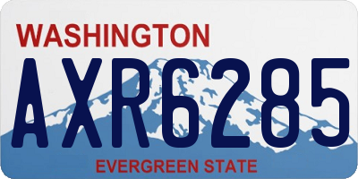 WA license plate AXR6285