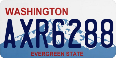 WA license plate AXR6288
