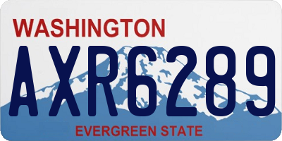 WA license plate AXR6289
