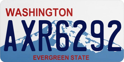 WA license plate AXR6292