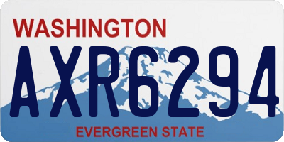 WA license plate AXR6294