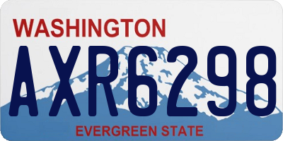 WA license plate AXR6298
