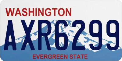 WA license plate AXR6299
