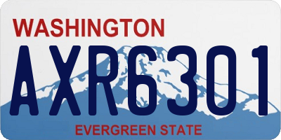 WA license plate AXR6301