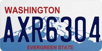 WA license plate AXR6304