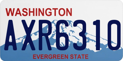 WA license plate AXR6310