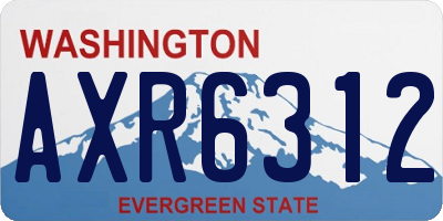 WA license plate AXR6312