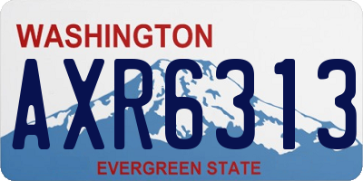 WA license plate AXR6313
