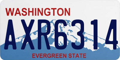WA license plate AXR6314