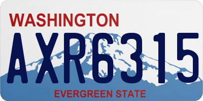 WA license plate AXR6315