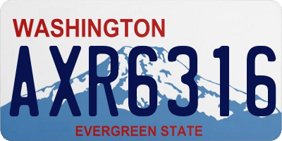 WA license plate AXR6316