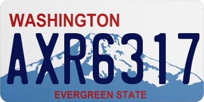 WA license plate AXR6317