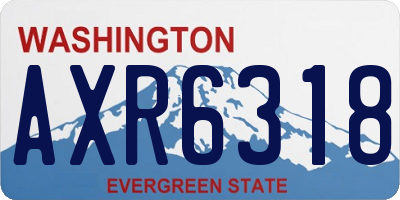 WA license plate AXR6318
