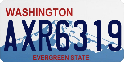 WA license plate AXR6319