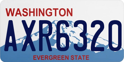 WA license plate AXR6320