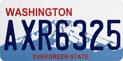 WA license plate AXR6325
