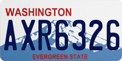 WA license plate AXR6326