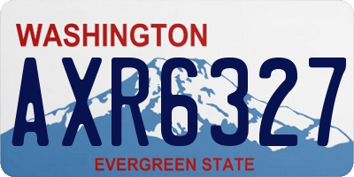 WA license plate AXR6327