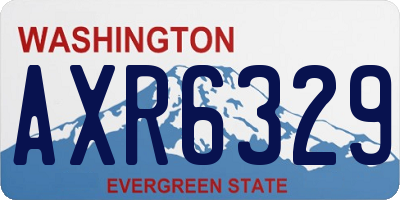 WA license plate AXR6329