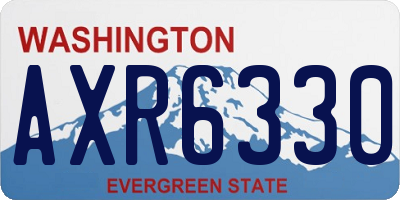 WA license plate AXR6330