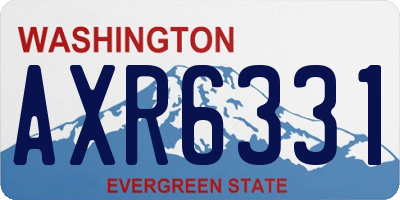 WA license plate AXR6331
