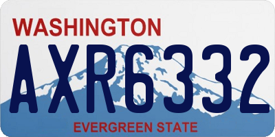 WA license plate AXR6332