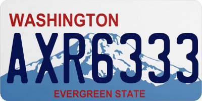 WA license plate AXR6333