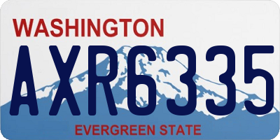 WA license plate AXR6335