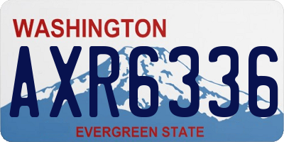 WA license plate AXR6336