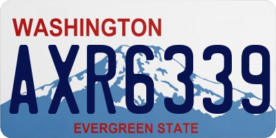 WA license plate AXR6339