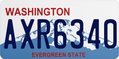 WA license plate AXR6340