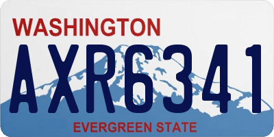 WA license plate AXR6341