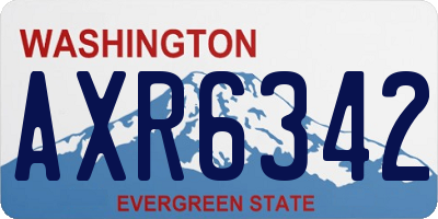WA license plate AXR6342