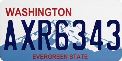 WA license plate AXR6343