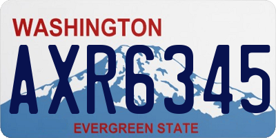 WA license plate AXR6345