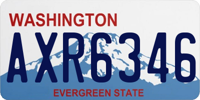 WA license plate AXR6346