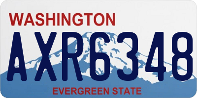 WA license plate AXR6348