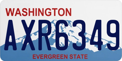WA license plate AXR6349