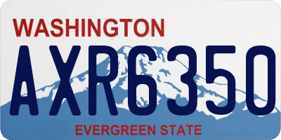 WA license plate AXR6350
