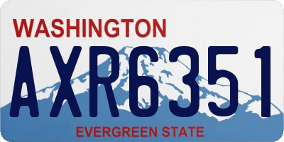 WA license plate AXR6351