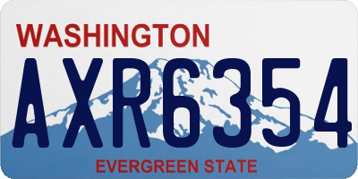 WA license plate AXR6354