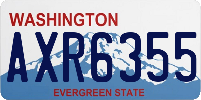 WA license plate AXR6355