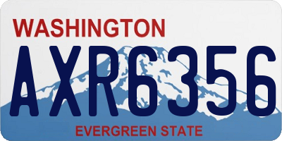 WA license plate AXR6356