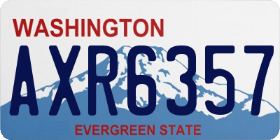 WA license plate AXR6357